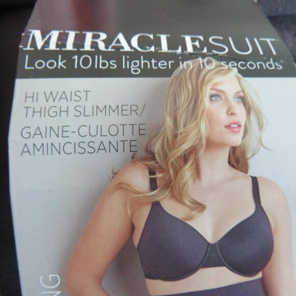 MIRACLESUIT Hi Waist Thigh Slimmer Shapewear Shorts in Black - Size 2XL NWT - Picture 10 of 11